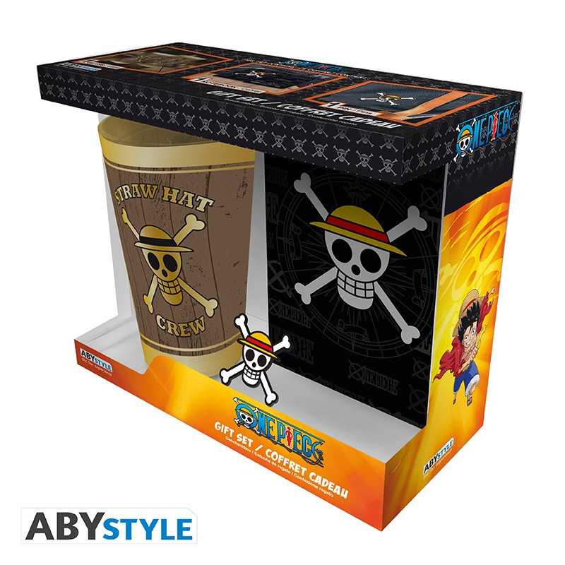 Coffret Cadeau Verre XXL + Pin's + Cahier Skull - One Piece - Abystyle -  Goodies - AmuKKoto