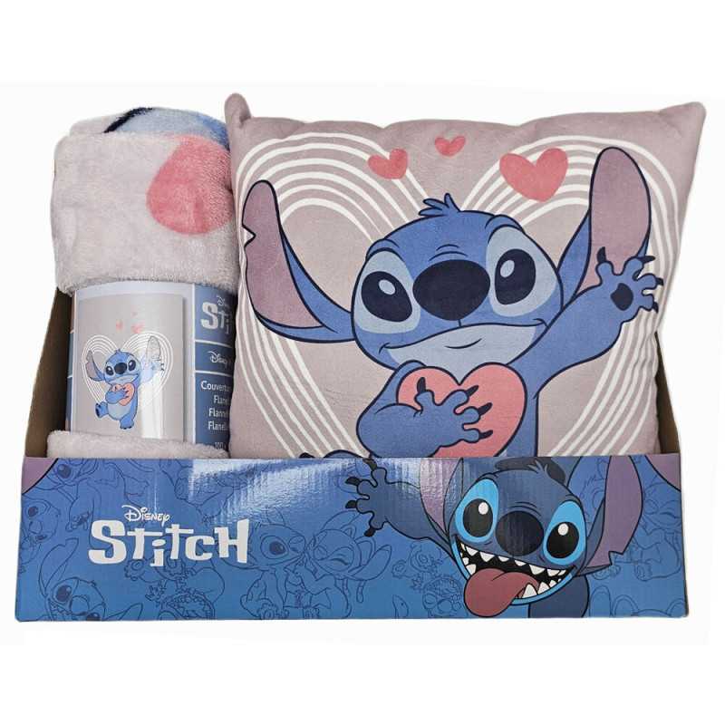 Set Coussin & Plaid Stitch - Stitch & Lilo - Disney - AmuKKoto