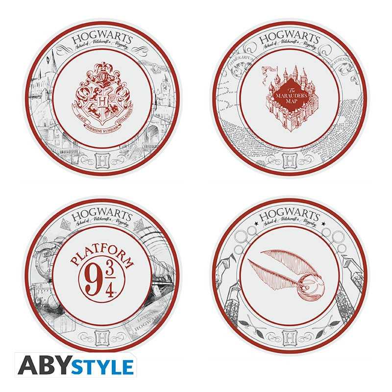 Pack 4 Assiettes Univers - Harry Potter - Abystyle - AmuKKoto